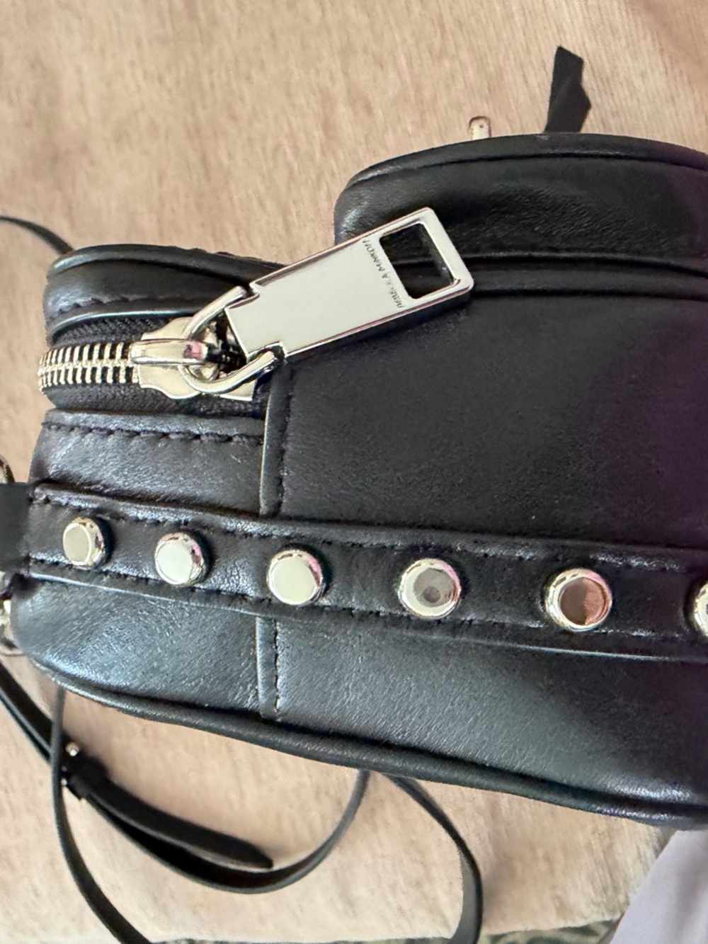 Rebecca Minkoff Black Leather Mini Crossbody with Silver Hardware - Picture 11 of 12
